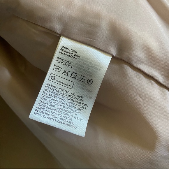 Cream and tan Sherpa hooded jacket - Picture 8 of 8